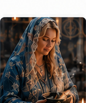 Светлана за ритуальной работой